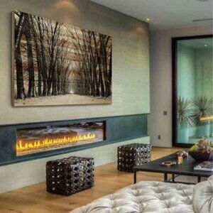 Parvez Taj Tree Path 45-Inch x 30-Inch Pine Wood Wall Art